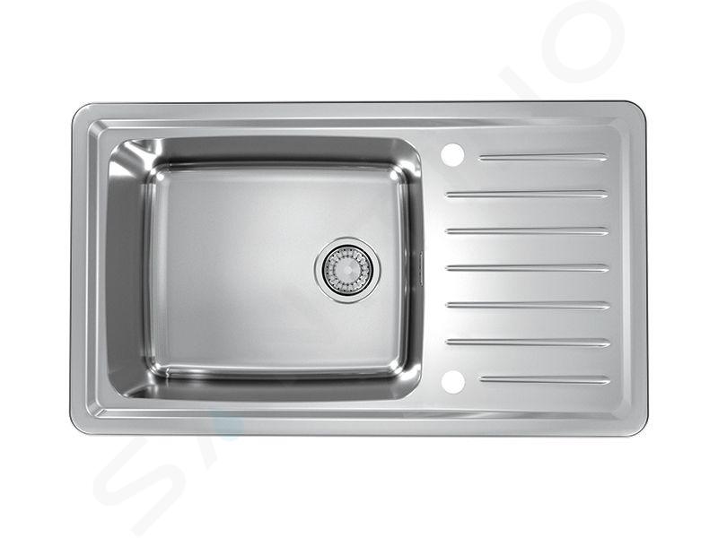 Alveus Galeo - Lavello, 860x500 mm, con comando remoto dello scarico, acciaio inox 1128554