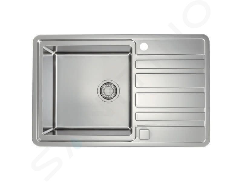 Alveus Rando Up - Lavello, 790x500 mm, con comando remoto dello scarico, acciaio inox 1136609