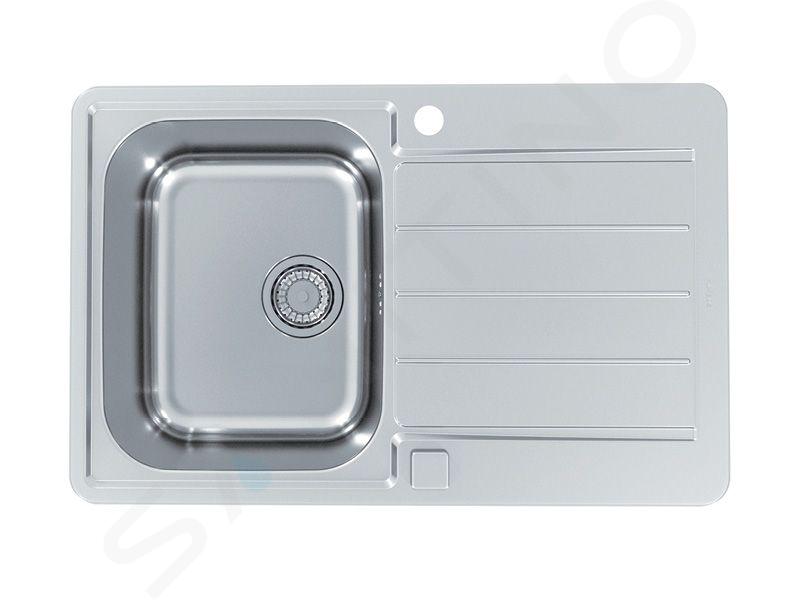 Alveus Line Max - Spoelbak, 79x50 cm, met afvoerbediening, rvs 1137342
