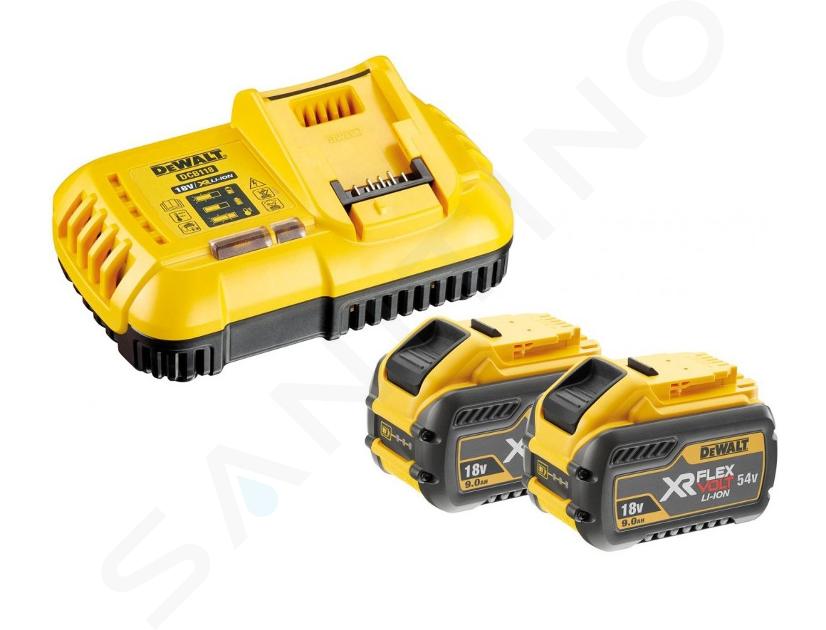 DeWALT Accessoires - Set de chargeur 8 A, 2x 18/54V Li-Ion accumulateur 6 Ah DCB118X2