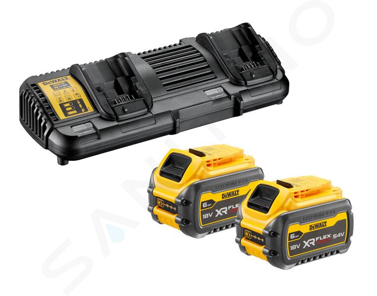 DeWALT Zubehör - Set 4A-Doppelladegerät, 2x Akku 18/54 V XR FLEXVOLT 6,0 Ah DCB132T2