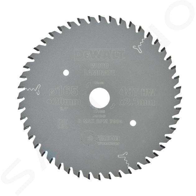 DeWALT Zubehör - Sägeblatt für Holz und Kunststoff 165x20 mm DT1086