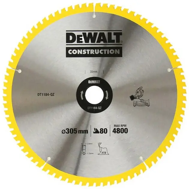 Sierra Ingleteadora Telescópica 12¨ Dewalt DWS780 1.675W