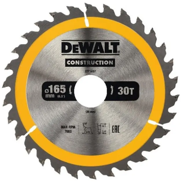 DeWALT Equipment and accessories - Saw blade 165x30 mm, 30 teeth DT1937