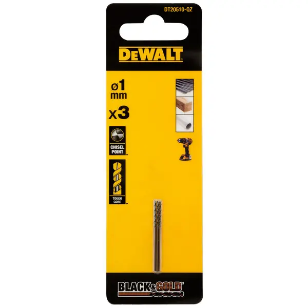 Levně DeWALT Příslušenství - Sada vrtáků do kovu, 1x34 mm, 3 ks DT20510