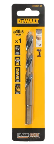 Levně DeWALT Příslušenství - Vrták do kovu 10,5x133 mm DT20531