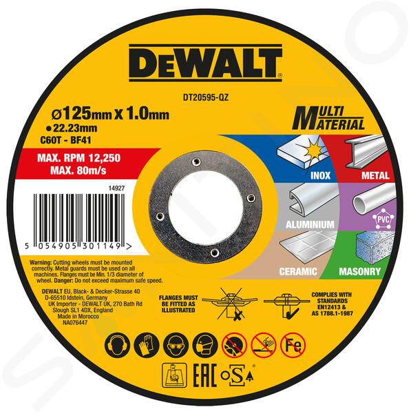 DeWALT Accesorios - Juego de discos de corte 125x22,23 mm, 25 uds. DT20595