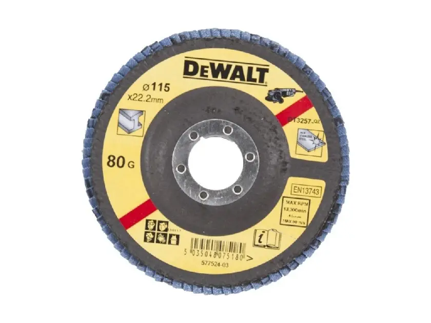 DeWALT Tartozékok - Lamellás csiszolókorong, P80, átmérő 115 mm DT3257