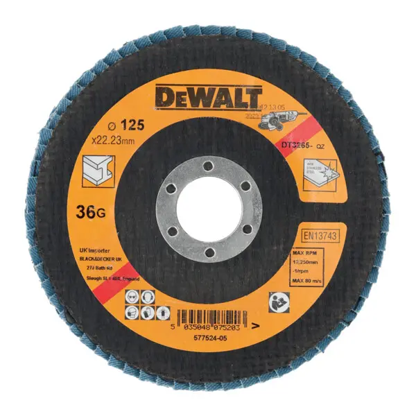 Levně DeWALT Příslušenství - Lamelový brusný kotouč, P36, průměr 125 mm DT3265