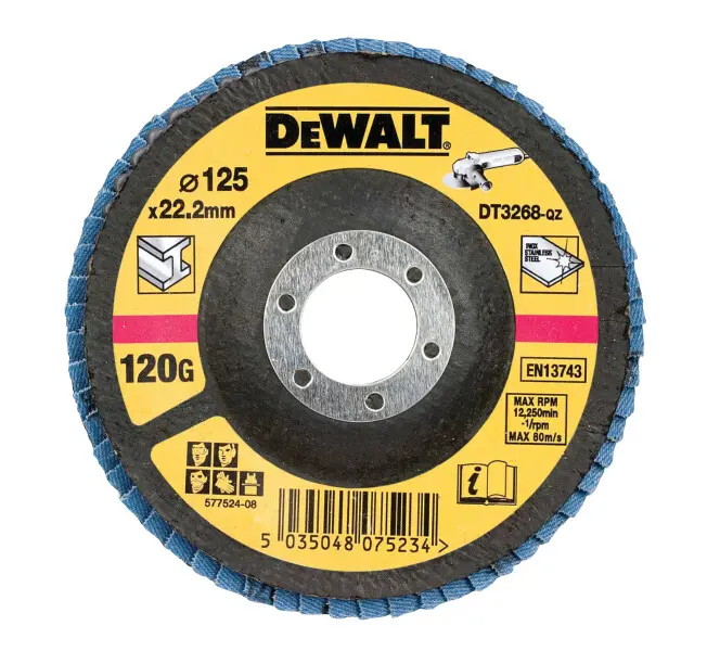 Levně DeWALT Příslušenství - Lamelový brusný kotouč, P120, průměr 125 mm DT3268
