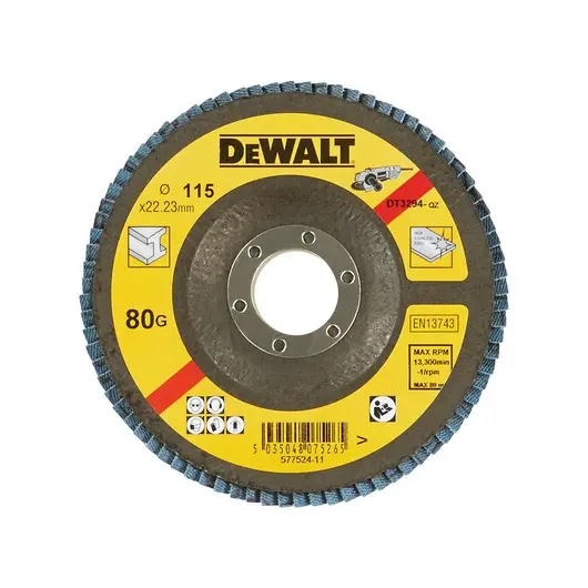 Levně DeWALT Příslušenství - Lamelový brusný kotouč, P80, průměr 115 mm DT3294
