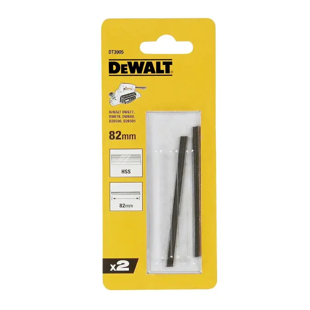 DeWALT Accesorios - Hoja reversible para cepillo de 82 mm, 2 piezas DT3905