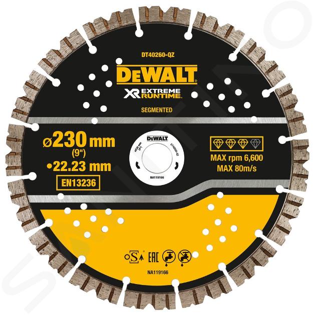 DeWALT Příslušenství - Diamantový řezný kotouč na beton 230x22,23 mm DT40260