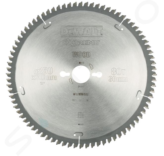 DeWALT Zubehör - Kreissägeblatt 250x30 mm, 80 Zähne DT4287