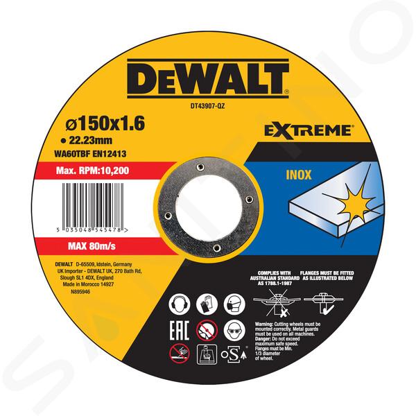 DeWALT Toebehoren - Doorslijpschijf rvs, 150x22,23 mm DT43907