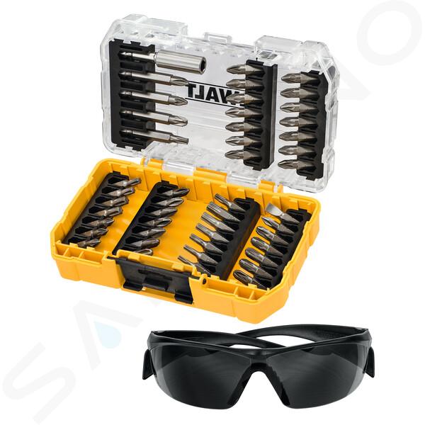 DeWALT Akcesoria - 47-częściowy zestaw bitów, okulary robocze DT70703