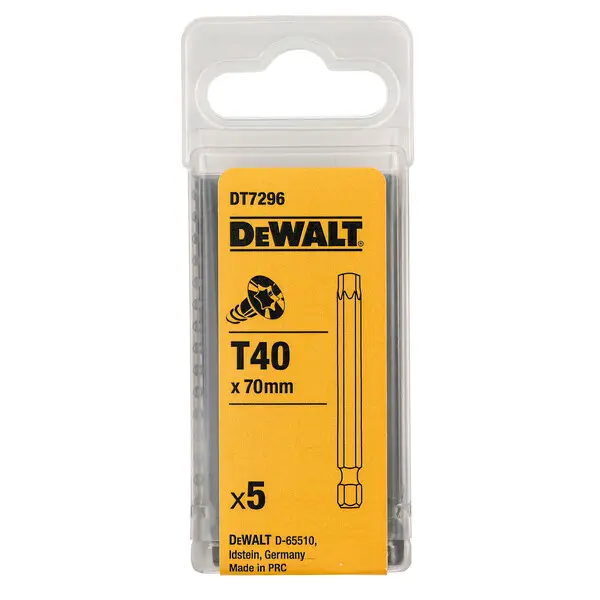 Levně DeWALT Příslušenství - Sada bitů T40, 5 ks DT7296
