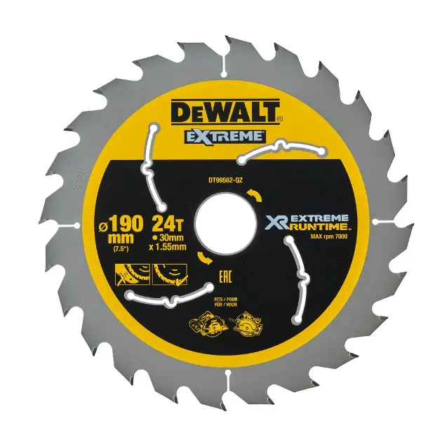 DeWALT - Zaagblad voor hout 190x30 mm, 24 tanden DT99562