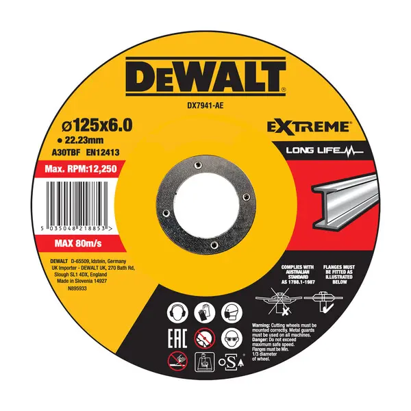 DeWALT - Brusna ploča za metal 125x22,2 mm DX7941-AE