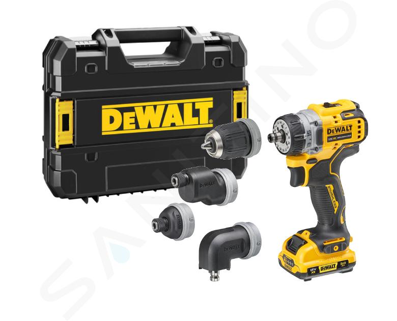 DeWALT Werkzeuge - 12V Akku-Bohrschrauber 4 in 1, 2 x 3,0 Ah XR Akkus, Ladegerät DCD703L2T