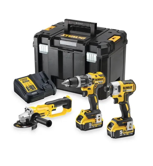 Levně DeWALT - 7dílná sada AKU nářadí, baterií a nabíječky DCK383P2T
