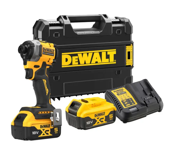 Levně DeWALT Nářadí - 18V AKU rázový utahovák, 2x aku 5,0 Ah XR, nabíječka DCF850P2T