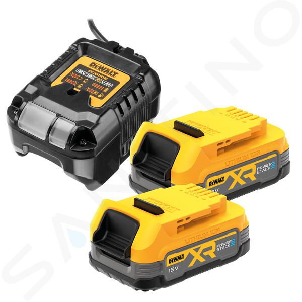 DeWALT Accesorii - Set încărcător 4A, 2 x baterii 18 V XR POWERSTACK 1,7 Ah DCB1102E2