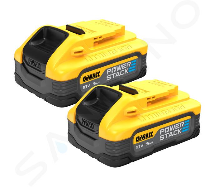 DeWALT Accessoires - Batterie 18V POWERSTACK 5,0 Ah, 2 pièces DCBP518H2