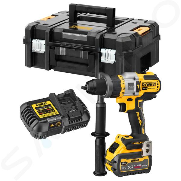 DeWALT Nářadí - 18V AKU vrtačka s příklepem, 1x aku 6,0 Ah FLEXVOLT, nabíječka DCD999T1