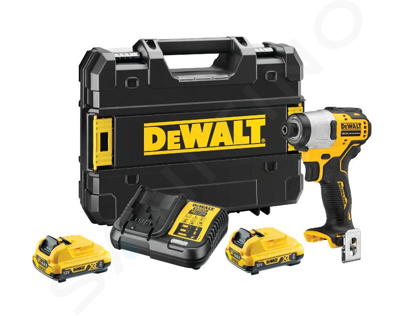 DeWALT Gereedschap - 12V ACCU slagmoersleutel, 2x accu 2.0 Ah XR, oplader DCF801D2