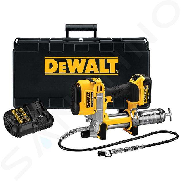 DeWALT Utensili - Pistola per grasso a batteria 18V, 1x batteria 4,0 Ah Li-ion, caricabatterie DCGG571M1