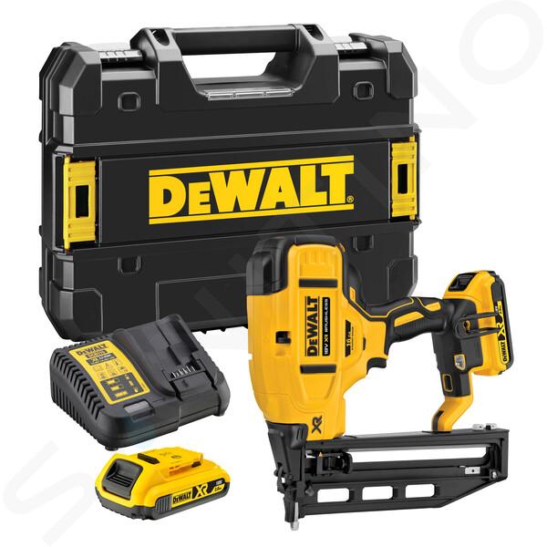 DeWALT Unelte - Pistol pentru cuie 32-64 mm pe acumulator de 18V, 2x acumulator 2,0 Ah XR, încărcător DCN662D2