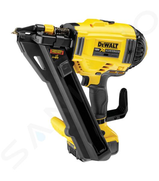 DeWALT Unelte - Pistol pentru cuie 35-60 mm pe acumulator de 18V, 2x acumulator 5,0 Ah XR, încărcător DCN693P2