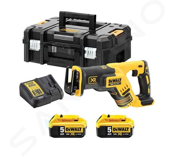 DeWALT Narzędzia - 18V AKU piła szablasta, 2x akumulator 5,0 Ah XR, ładowarka DCS367P2