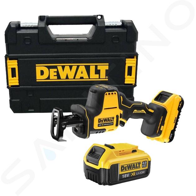 DeWALT Nářadí - 18V AKU kompaktní mečová pila, 2x aku 4,0 Ah XR, nabíječka DCS369M2