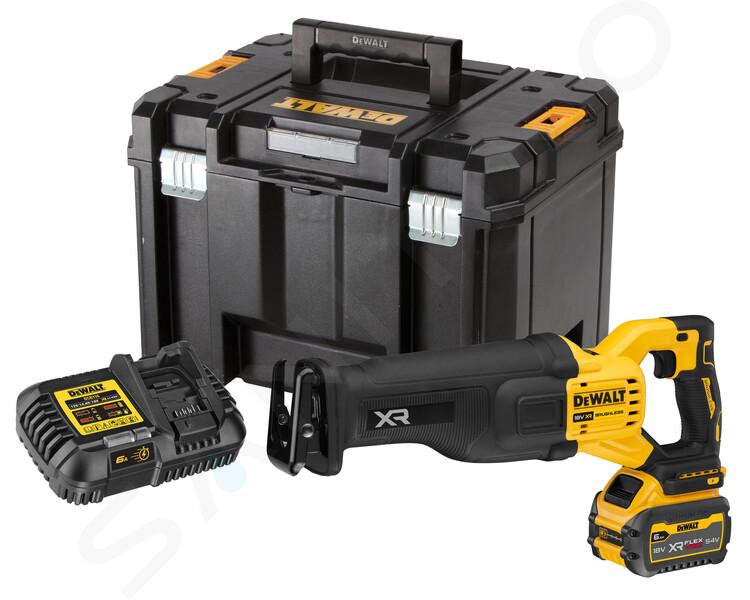 DeWALT Nářadí - 18V AKU kompaktní mečová pila, 1x aku 6,0 Ah FLEXVOLT, nabíječka DCS386T1