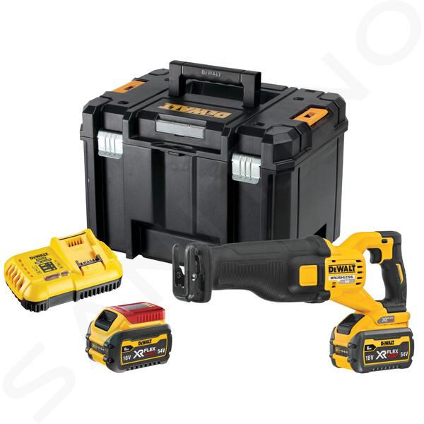 DeWALT Herramientas - Sierra sable 54V AKU, 2x 6,0 Ah FLEXVOLT, cargador DCS389T2