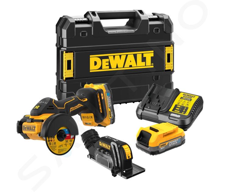 DeWALT Nářadí - 18V AKU univerzální řezačka, 2x aku 1,7 Ah POWERSTACK, nabíječka DCS438E2T