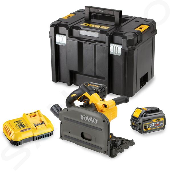 DeWALT Unelte - Fierăstrău circular cu plonjare pe acumulator 54V, 165 mm, 2x baterie 6,0 Ah FLEXVOLT, încărcător DCS520T2