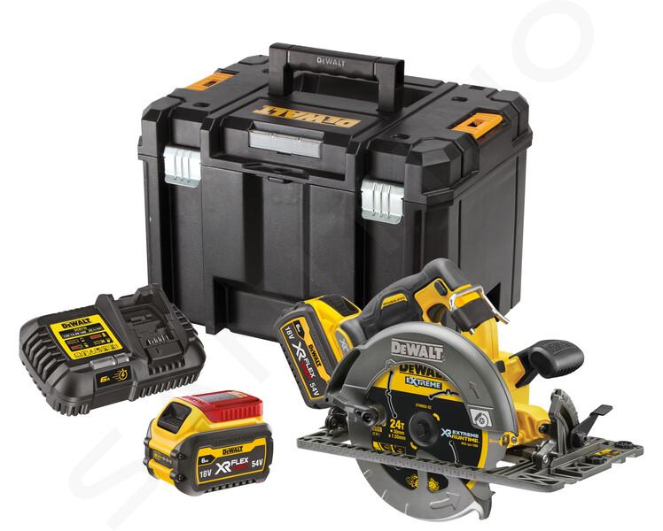 DeWALT Gereedschap - 54V ACCU-cirkelzaag 190 mm, 2x accu 6,0 Ah FLEXVOLT, lader DCS579T2