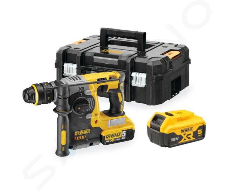 DeWALT Narzędzia - 18V AKU młotowiertarka SDS Plus, 2x akumulator 5,0 Ah XR, ładowarka DCH273P2T