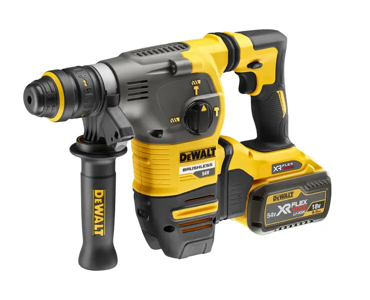 DeWALT Unelte - Ciocan combinat pe acumulator 54V SDS Plus, 2x acumulator 9,0 Ah FLEXVOLT, încărcător DCH334X2