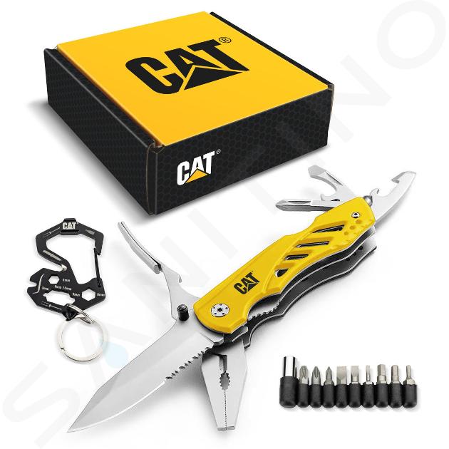 Caterpillar Outils - Set multifonction, couteau, porte-clés, étui CT240364