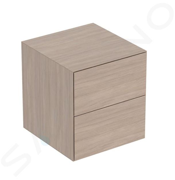 Geberit ONE - Armario lateral 45x49x47 cm, 2 cajones, roble 505.077.00.5