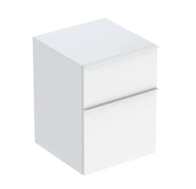 Geberit iCon - Armario lateral 45x60x48 cm, 2 cajones, blanco brillante 502.315.01.1