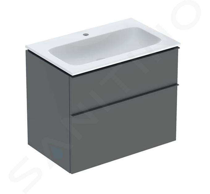 Geberit iCon - Mueble con lavabo, 75x48x63 cm, 2 cajones, KeraTect, lava 502.332.JK.1