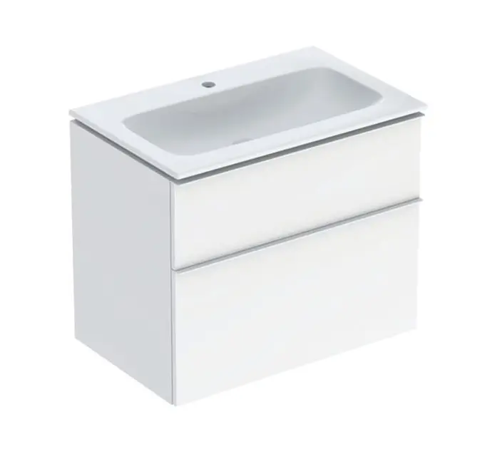 Alpenberger - Lavabo da incasso, rettangolare, 80 cm di larghezza