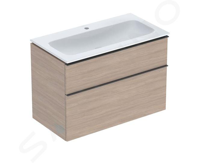 Geberit iCon - Dulap cu lavoar, 9x5x6 cm, 2 sertare, stejar 502.337.JH.1