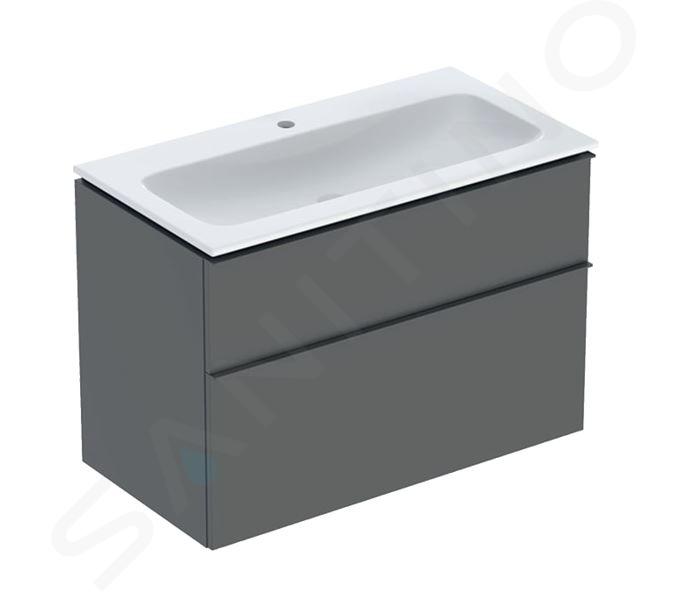 Geberit iCon - Mueble con lavabo, 90x48x63 cm, 2 cajones, KeraTect, lava 502.333.JK.1