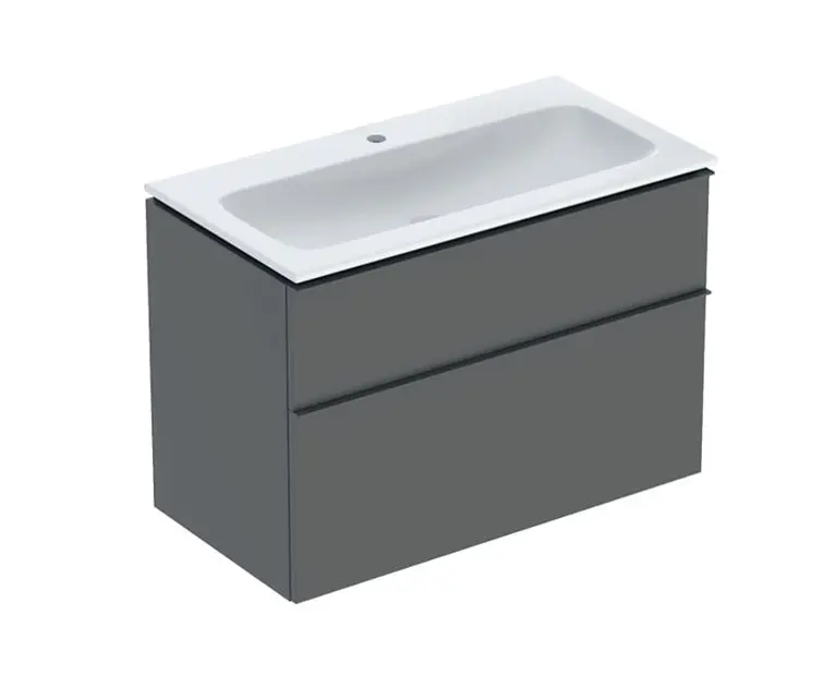 Geberit iCon - Mueble con lavabo, 90x48x63 cm, 2 cajones, lava 502.337.JK.1